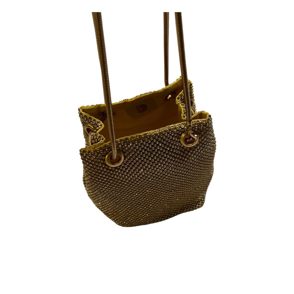 Gold Bedazzled Purse Bag with Chain